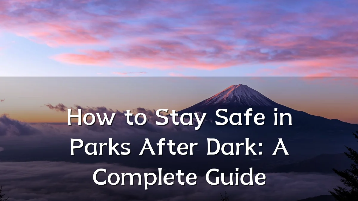 How to Stay Safe in Parks After Dark: A Complete Guide