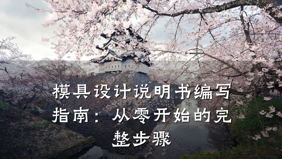 模具设计说明书编写指南:从零开始的完整步骤