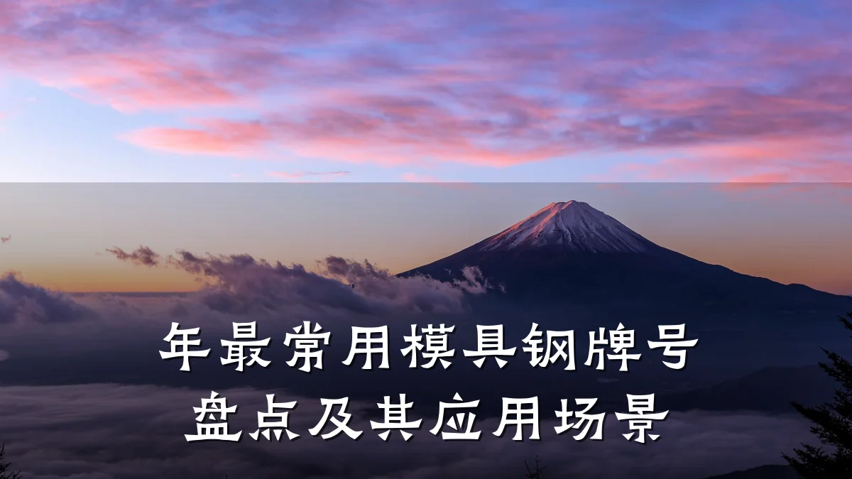 年最常用模具钢牌号盘点及其应用场景