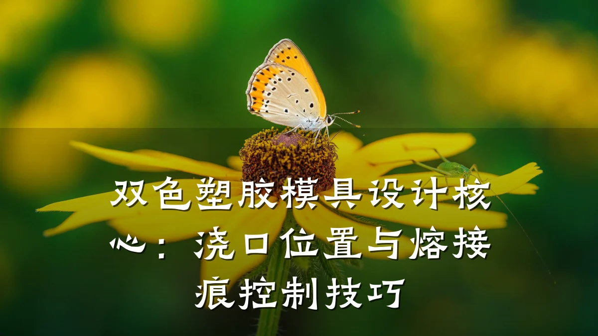 双色塑胶模具设计核心:浇口位置与熔接痕控制技巧