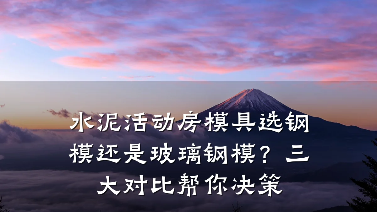 水泥活动房模具选钢模还是玻璃钢模?三大对比帮你决策