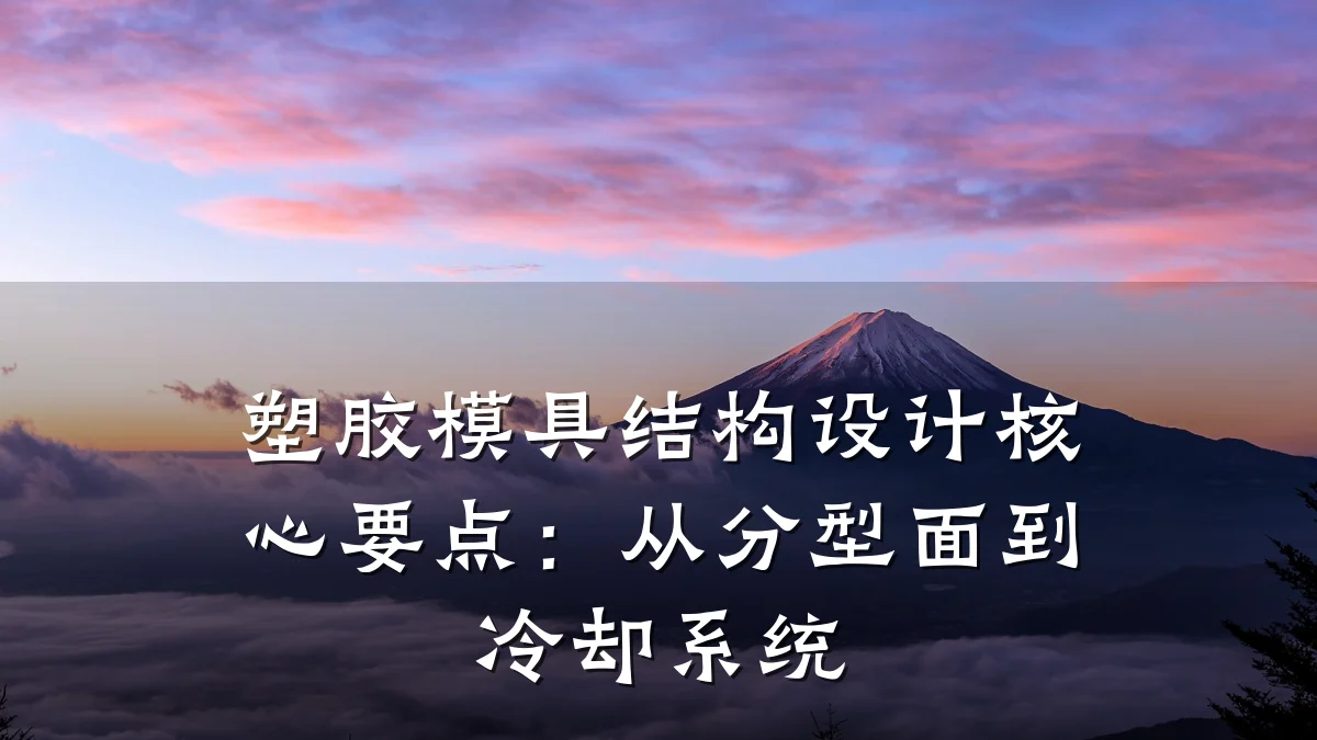 塑胶模具结构设计核心要点:从分型面到冷却系统