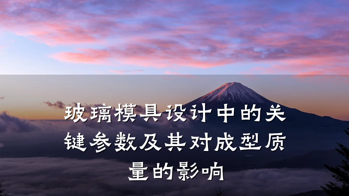 玻璃模具设计中的关键参数及其对成型质量的影响