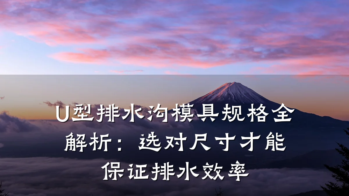 U型排水沟模具规格全解析：选对尺寸才能保证排水效率