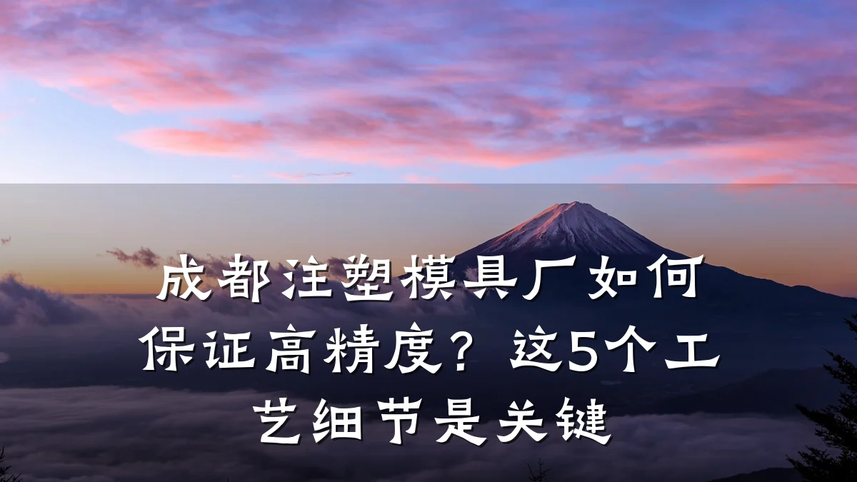 成都注塑模具厂如何保证高精度？这5个工艺细节是关键