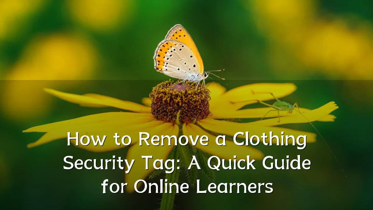 How to Remove a Clothing Security Tag: A Quick Guide for Online Learners