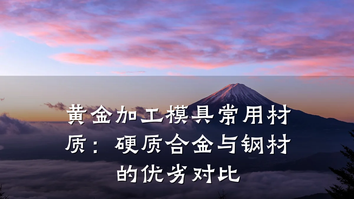 黄金加工模具常用材质：硬质合金与钢材的优劣对比