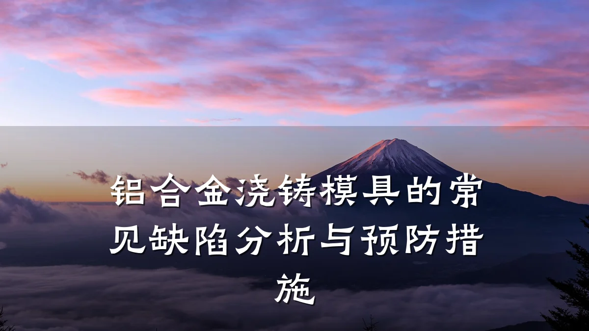 铝合金浇铸模具的常见缺陷分析与预防措施