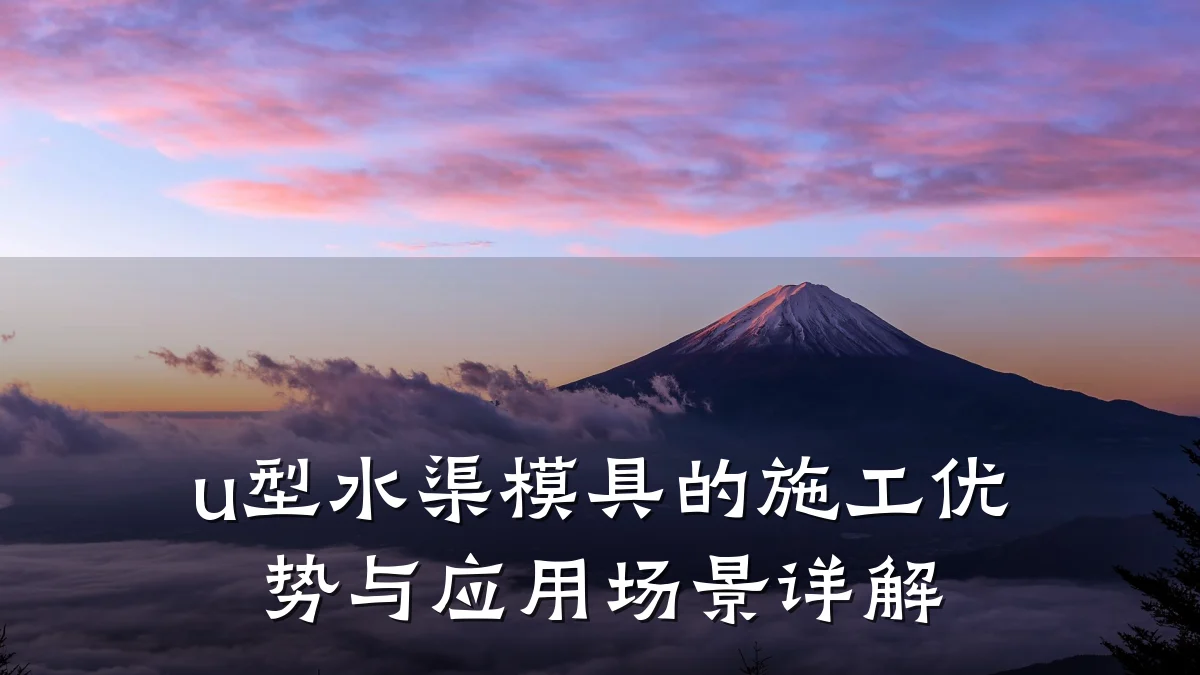 u型水渠模具的施工优势与应用场景详解