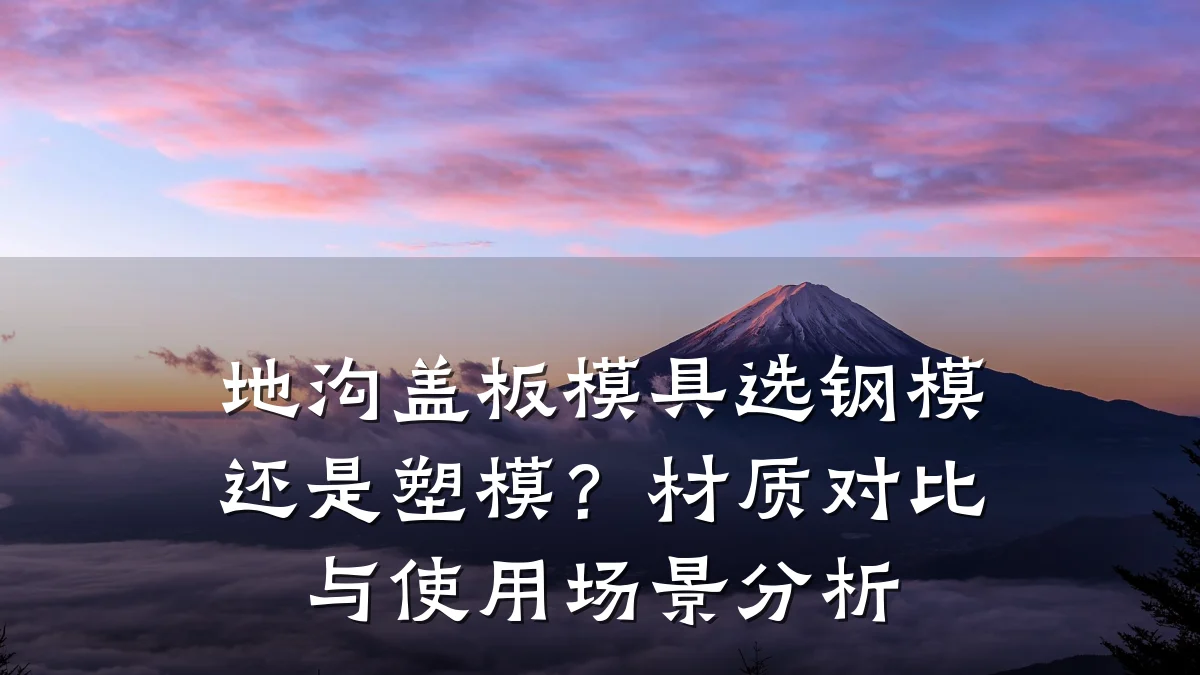 地沟盖板模具选钢模还是塑模?材质对比与使用场景分析