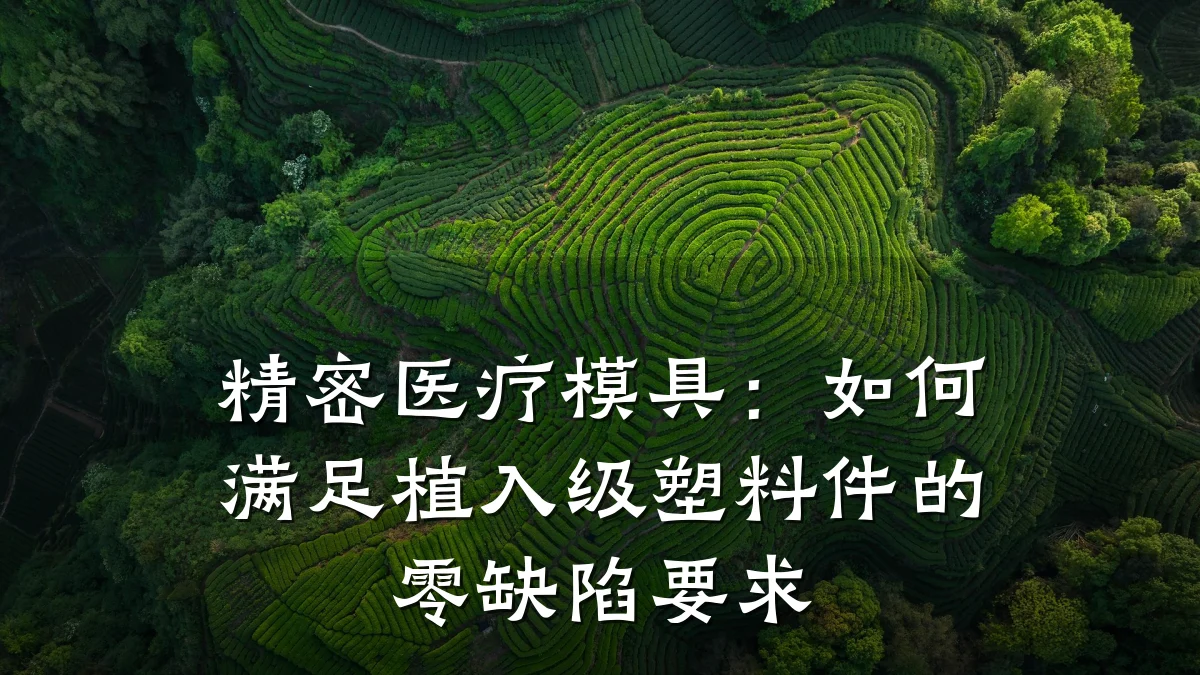 精密医疗模具:如何满足植入级塑料件的零缺陷要求