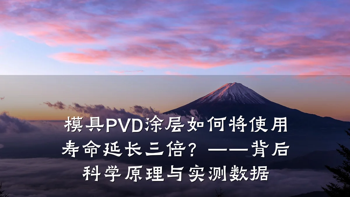 模具PVD涂层如何将使用寿命延长三倍?——背后科学原理与实测数据