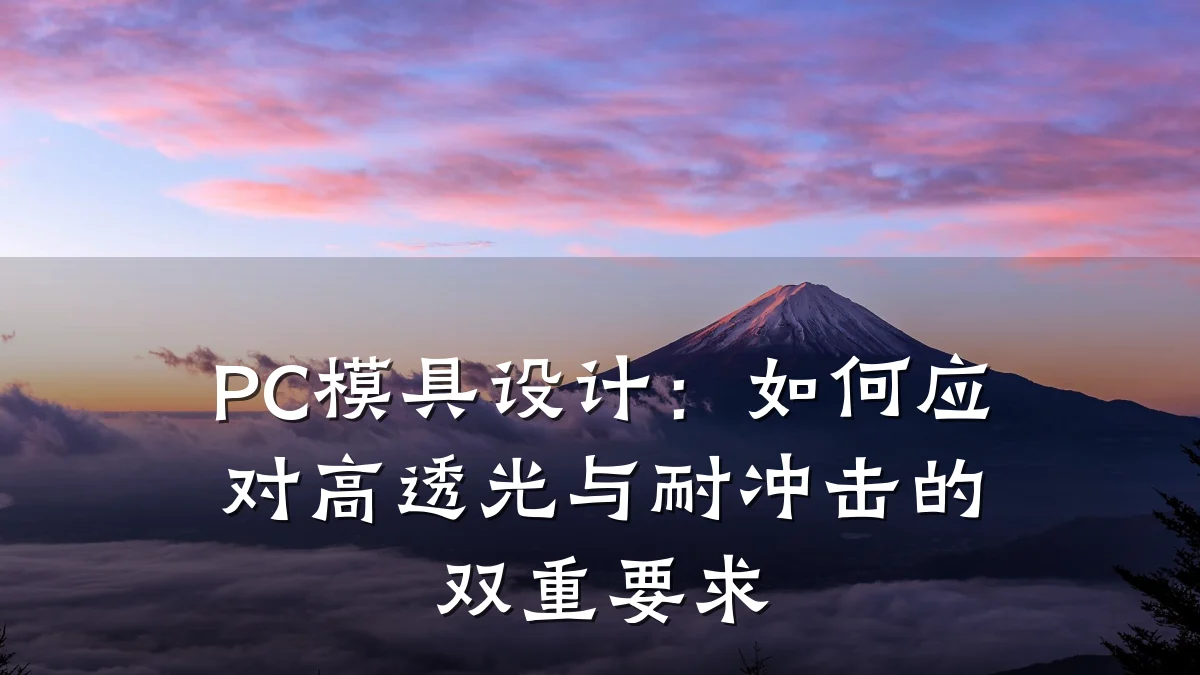 PC模具设计:如何应对高透光与耐冲击的双重要求