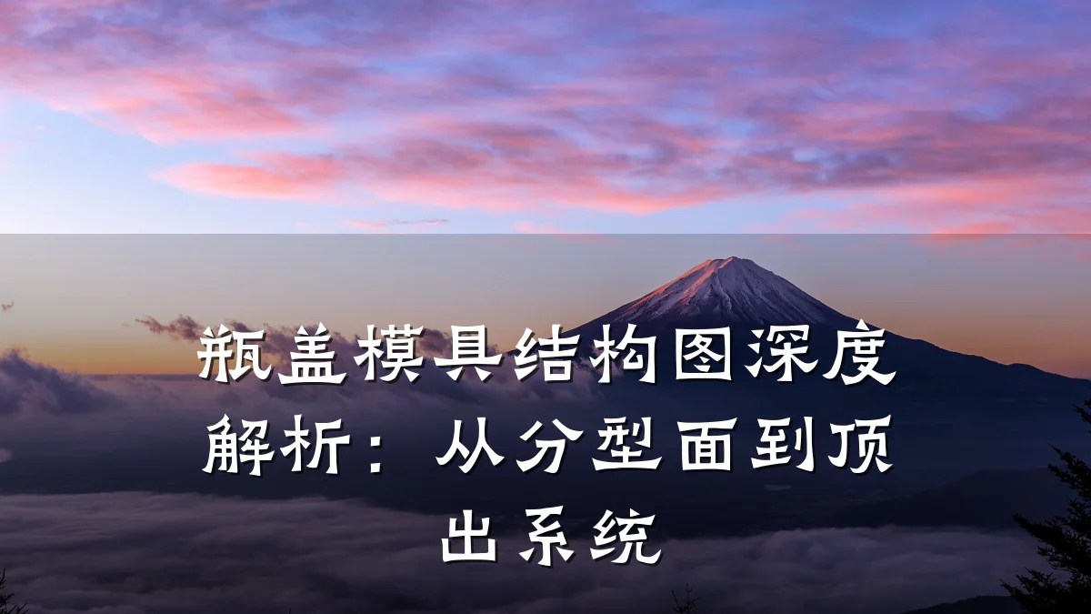 瓶盖模具结构图深度解析:从分型面到顶出系统