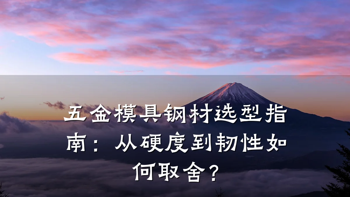 五金模具钢材选型指南:从硬度到韧性如何取舍?