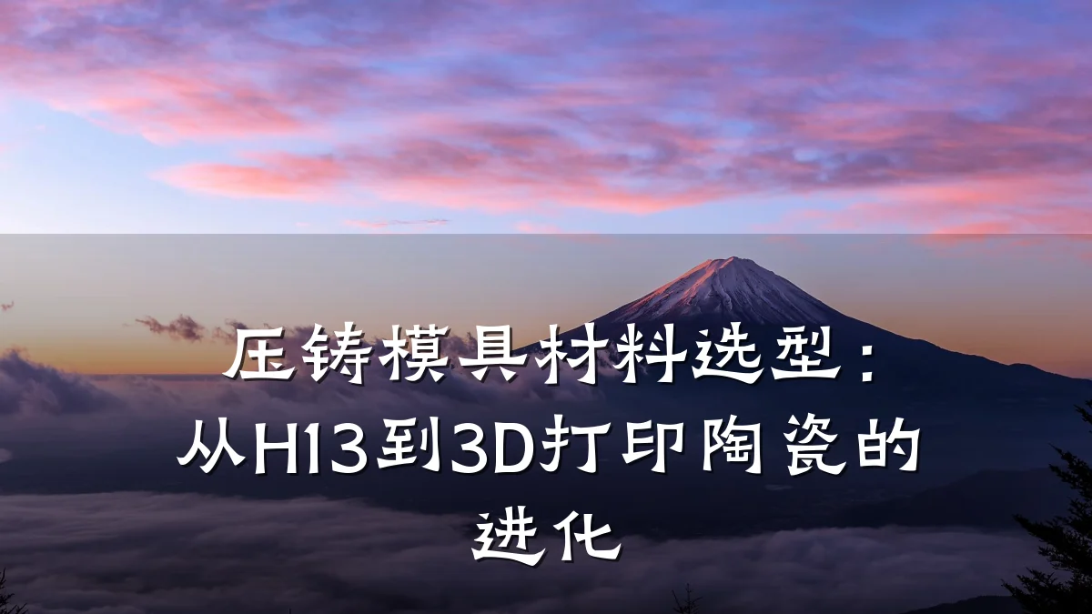 压铸模具材料选型:从H13到3D打印陶瓷的进化