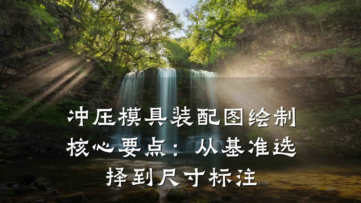冲压模具装配图绘制核心要点:从基准选择到尺寸标注