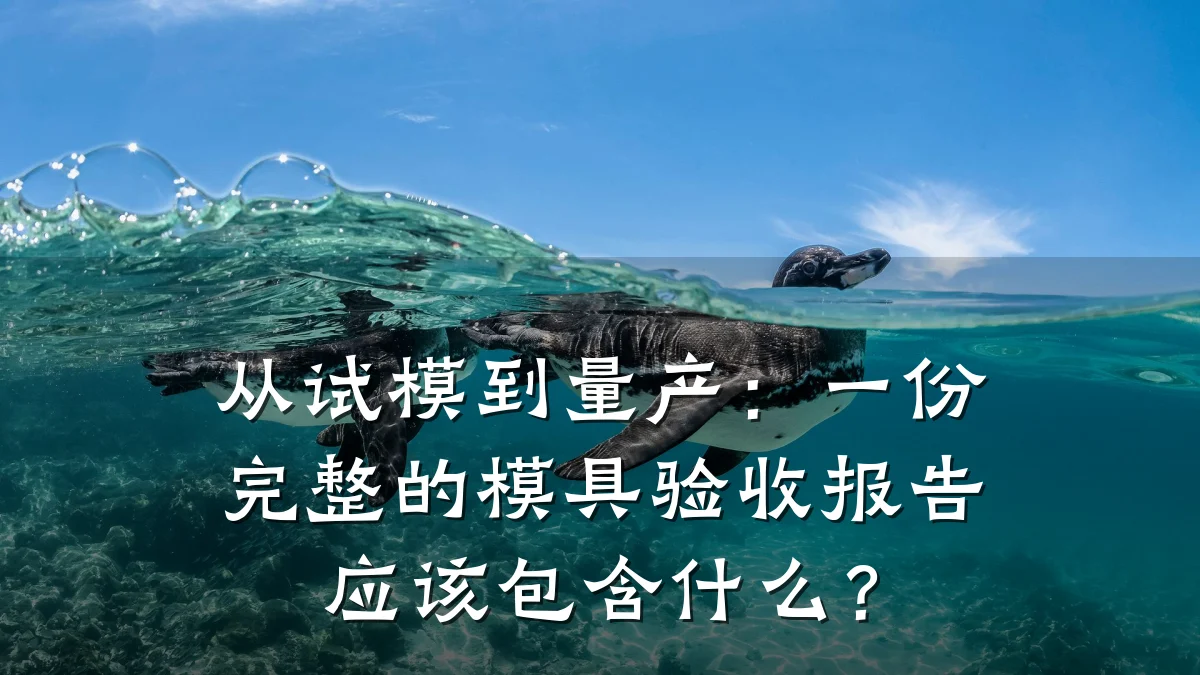 从试模到量产:一份完整的模具验收报告应该包含什么?