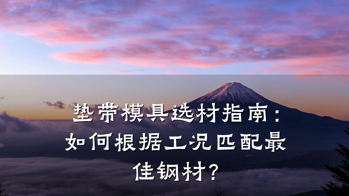 垫带模具选材指南:如何根据工况匹配最佳钢材?