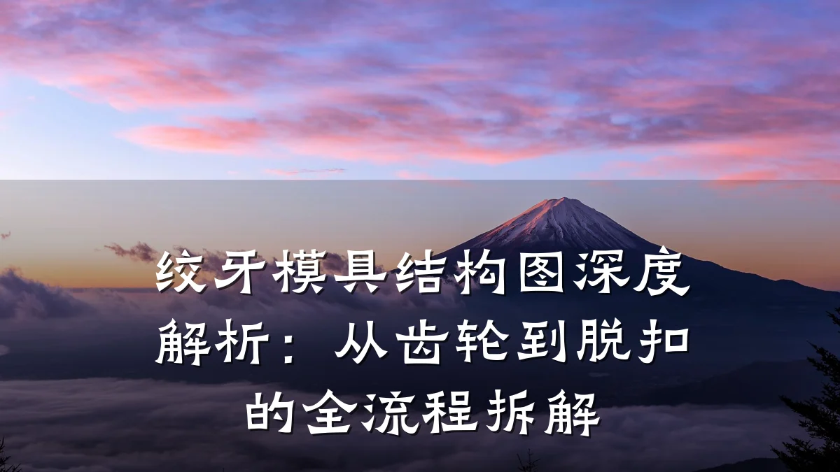 绞牙模具结构图深度解析:从齿轮到脱扣的全流程拆解