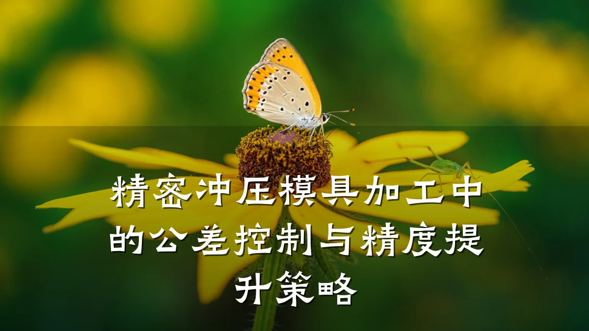精密冲压模具加工中的公差控制与精度提升策略