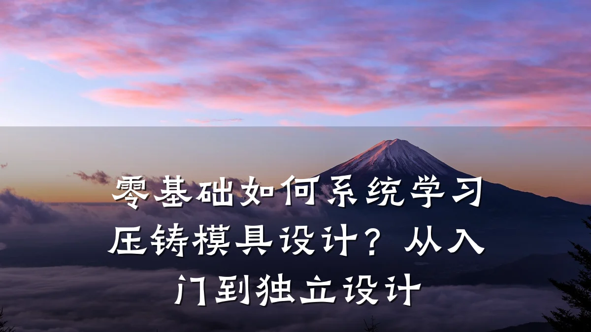 零基础如何系统学习压铸模具设计？从入门到独立设计