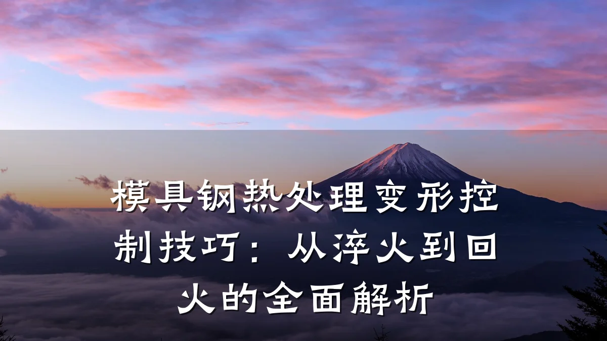 模具钢热处理变形控制技巧:从淬火到回火的全面解析