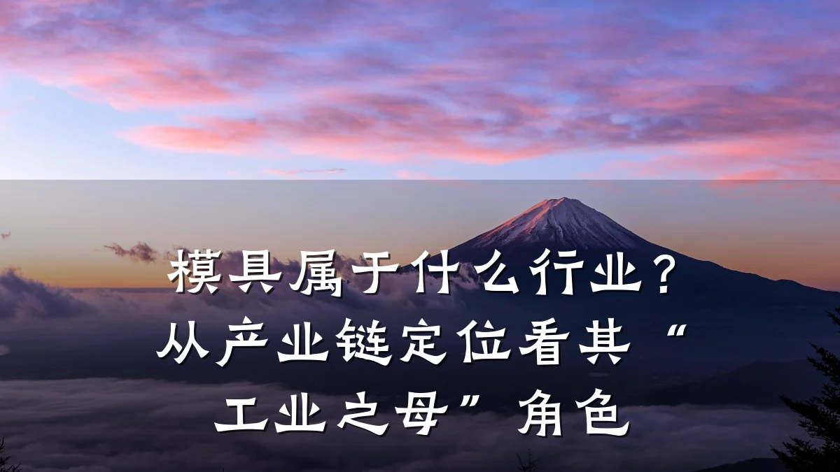 模具属于什么行业?从产业链定位看其“工业之母”角色