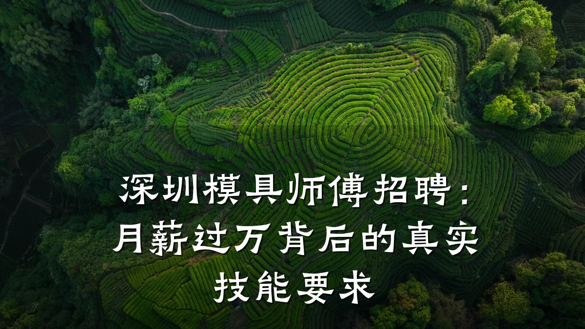 深圳模具师傅招聘：月薪过万背后的真实技能要求