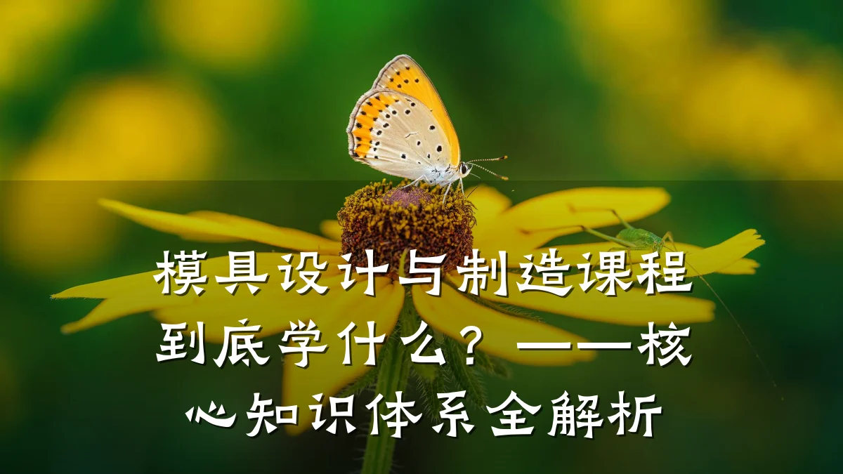 模具设计与制造课程到底学什么?——核心知识体系全解析