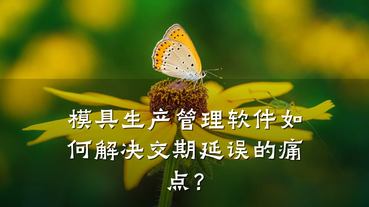 模具生产管理软件如何解决交期延误的痛点？