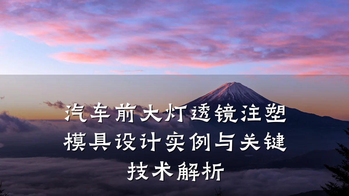 汽车前大灯透镜注塑模具设计实例与关键技术解析