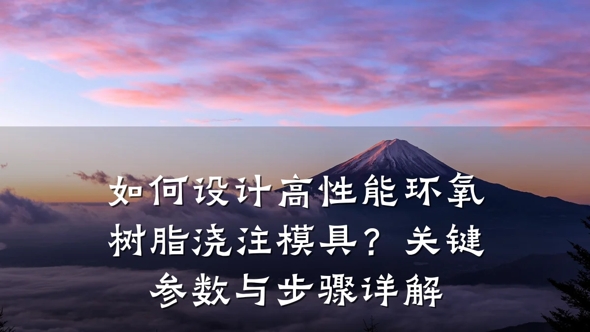 如何设计高性能环氧树脂浇注模具？关键参数与步骤详解