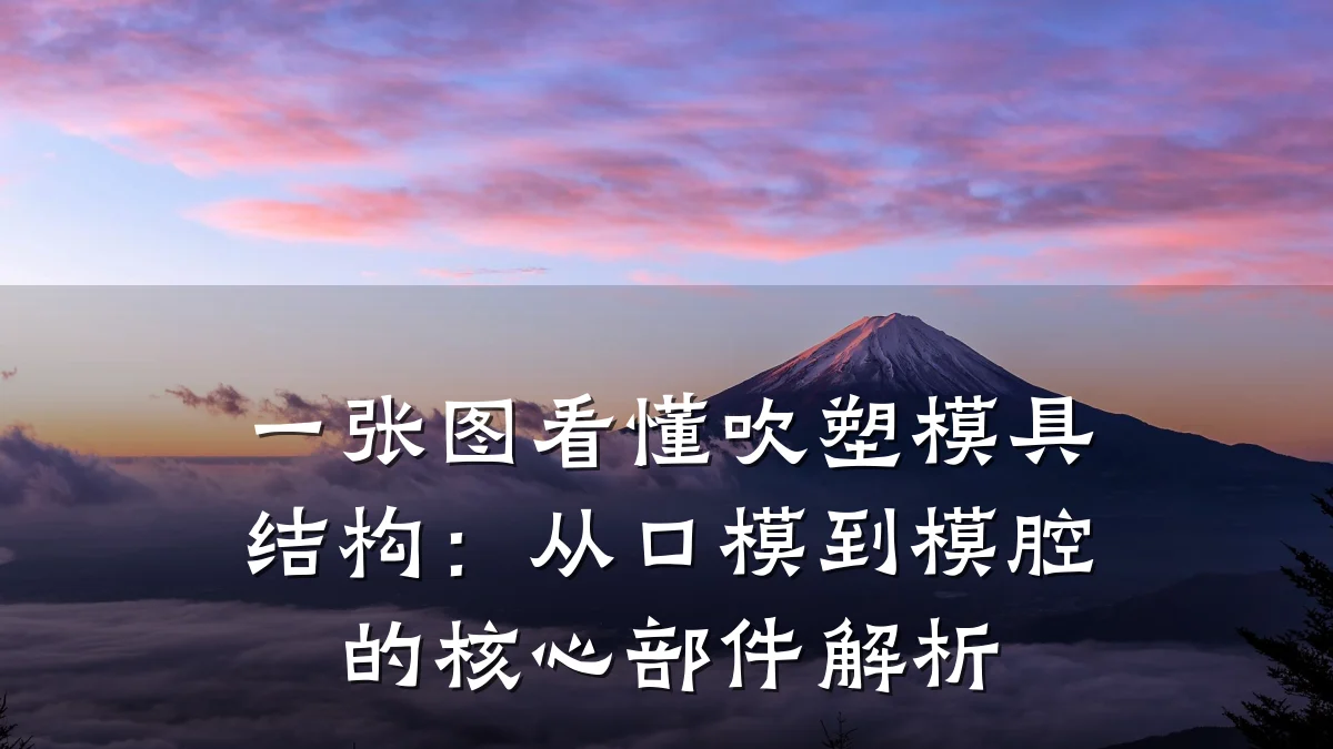 一张图看懂吹塑模具结构:从口模到模腔的核心部件解析